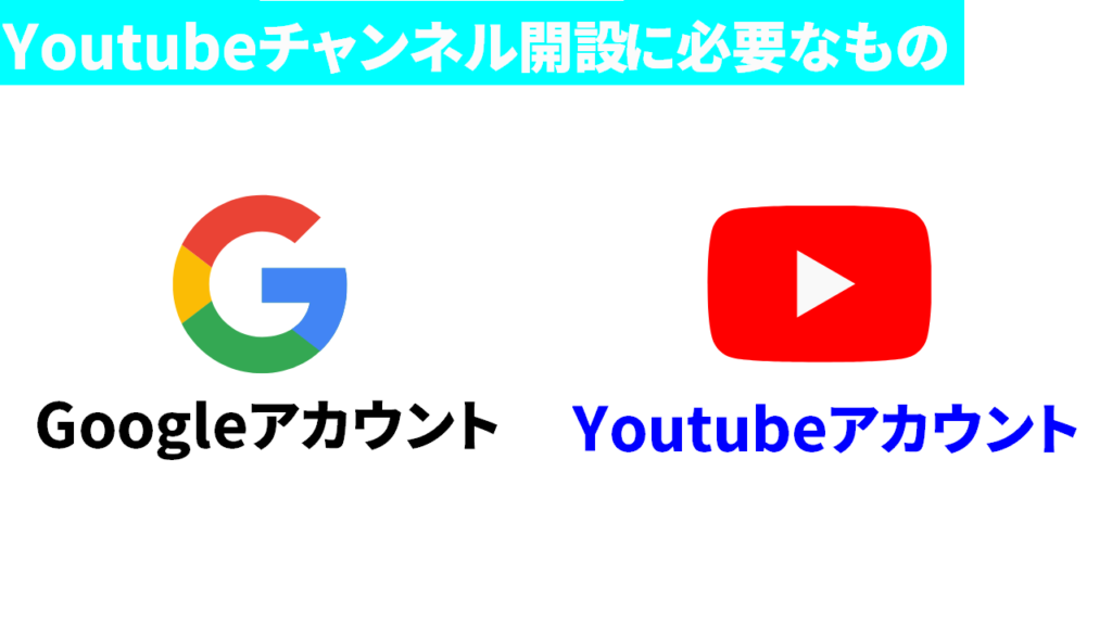 youtubeチャンネルを開設するのに必要なものはGoogleアカウントとYoutubeアカウント