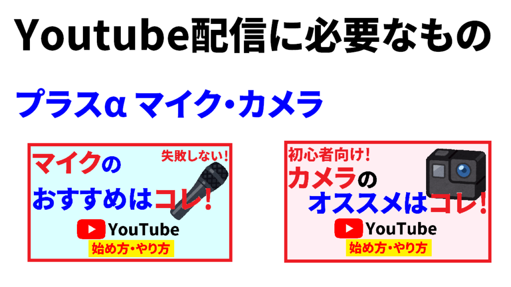 Youtube配信に必要なもの　マイクとカメラ