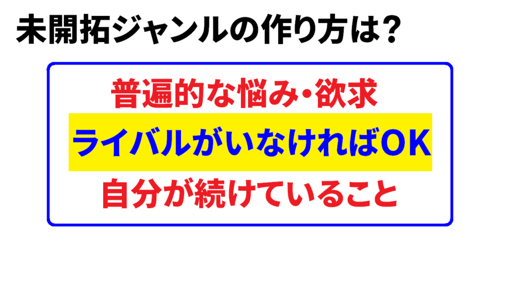 Youtubeの未開拓ジャンルの作り方のポイント③