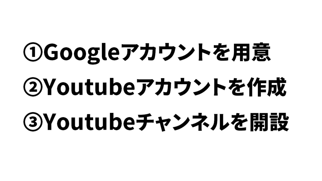 Youtubeの始め方