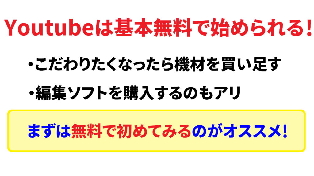 Youtubeは無料でできるけど…4