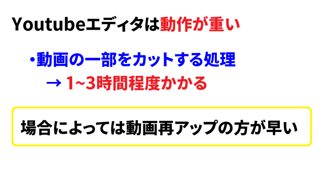 youtubeエディタ動画を処理していますしばらくお待ちください