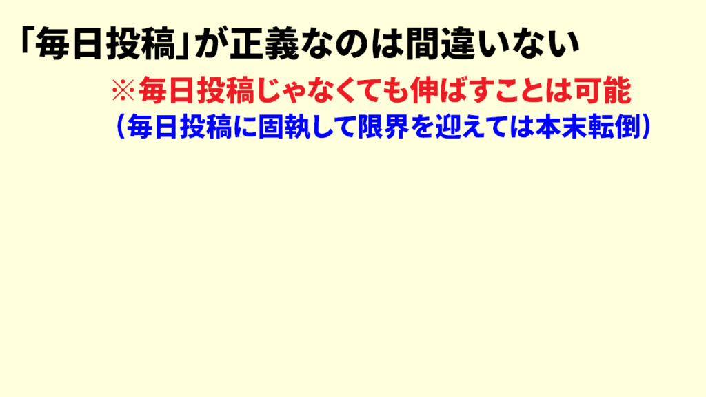 Youtubeは毎日投稿が絶対ではない