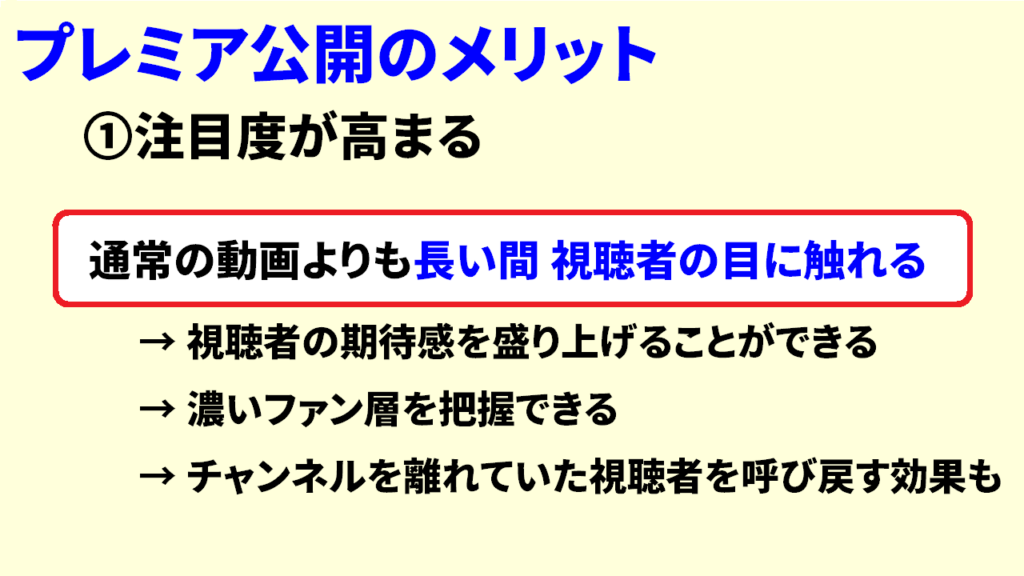 プレミア公開のメリット1