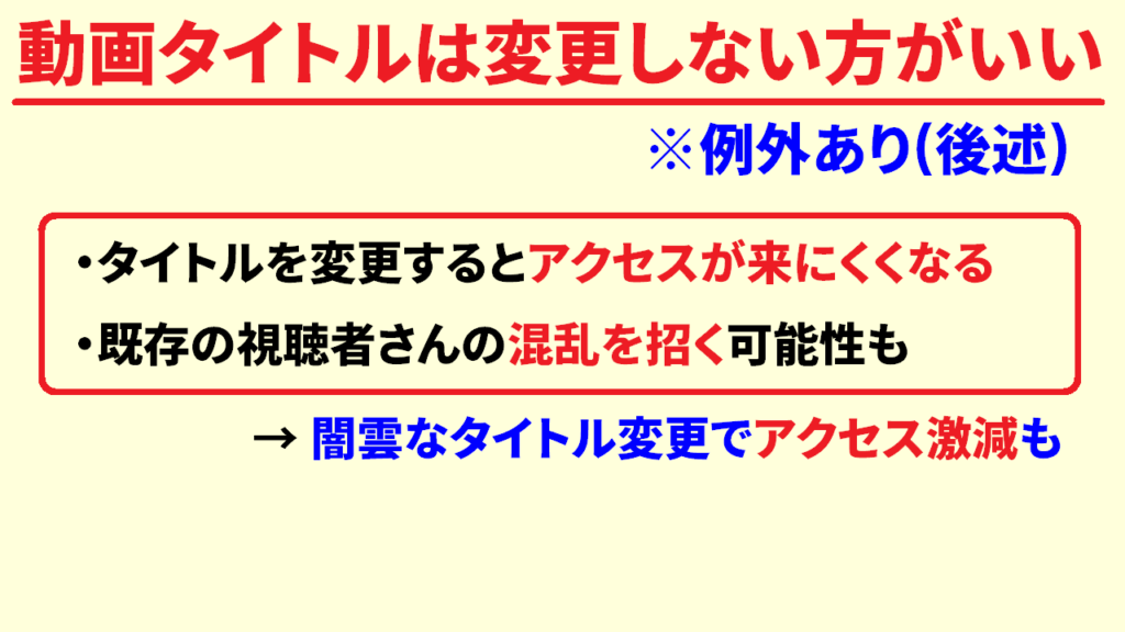 Youtube動画のタイトル変更はしてもOK？4