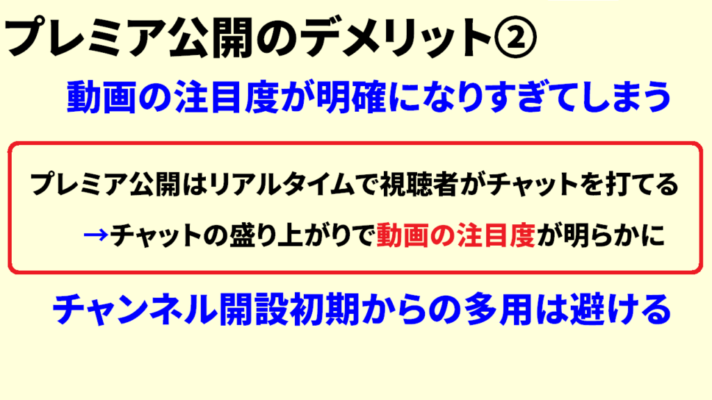 プレミア公開のデメリット②