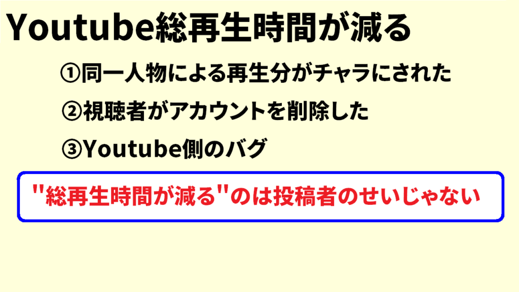 Youtubeの総再生時間が減る原因と対策10