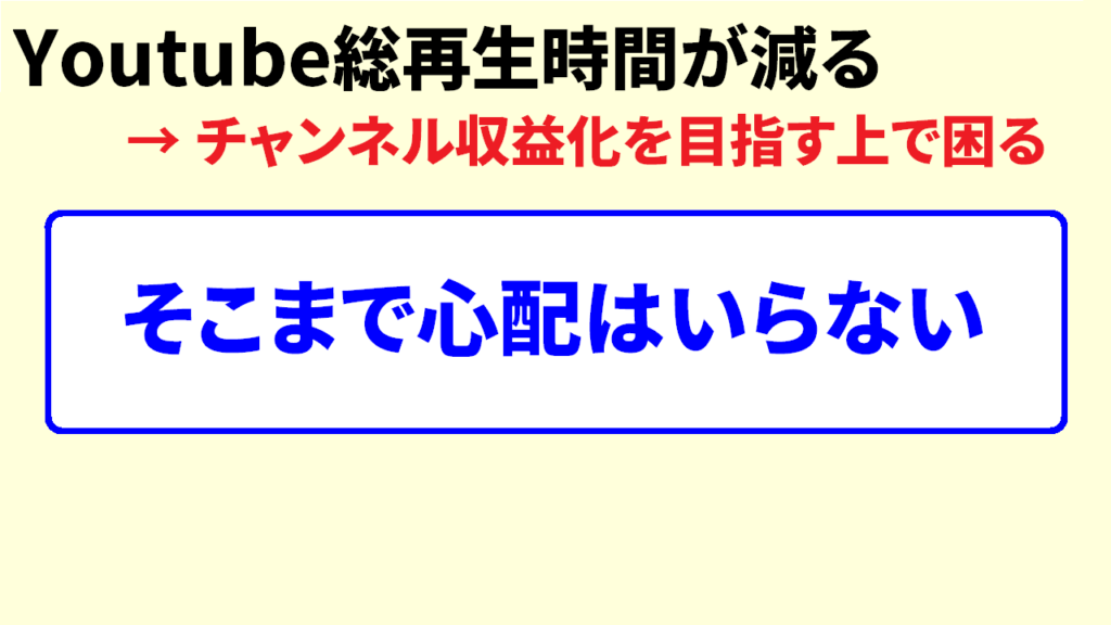 Youtubeの総再生時間が減る原因と対策2