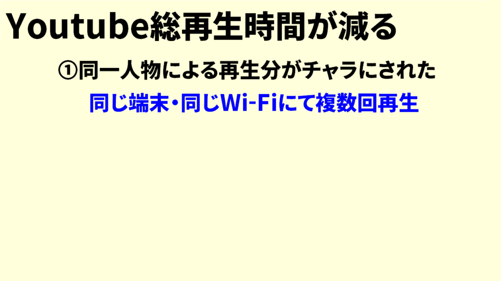 Youtubeの総再生時間が減る原因と対策6