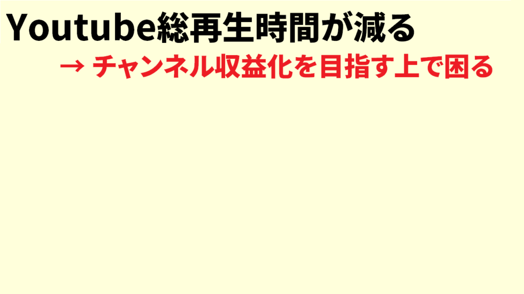 Youtubeの総再生時間が減る原因と対策1