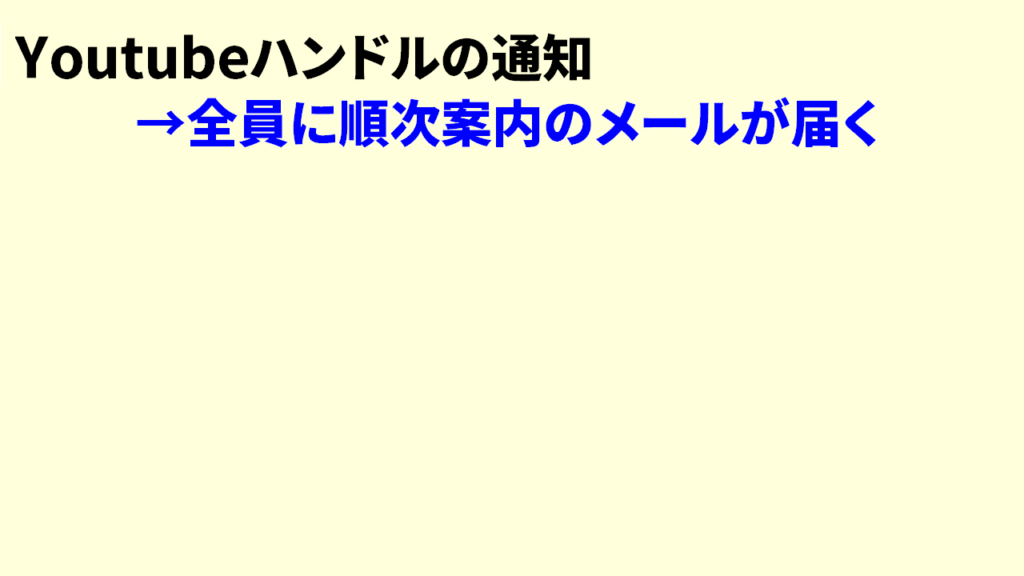 Youtubeハンドル通知が来ない1