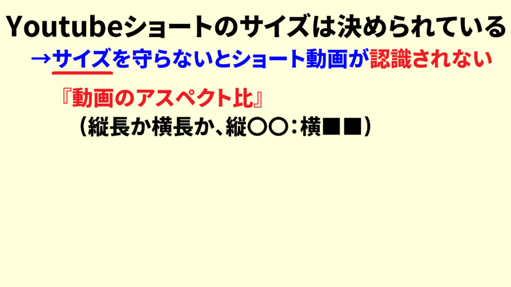 Youtubeショート動画のサイズ2