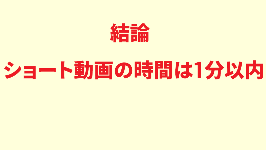 ショート動画の時間は何分3